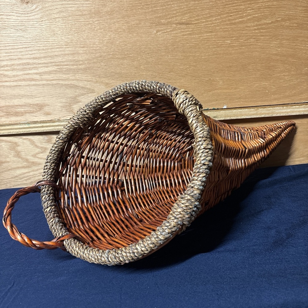 Woven Cornucopia Basket
